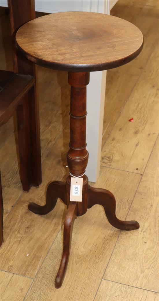 A late 19th century mahogany wine table Height 72cm